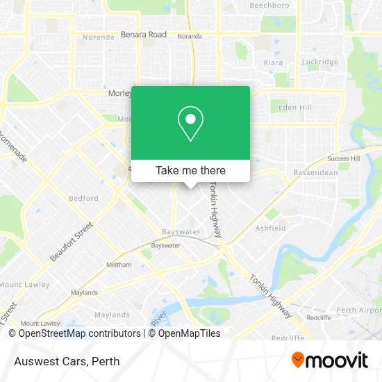 Mapa Auswest Cars