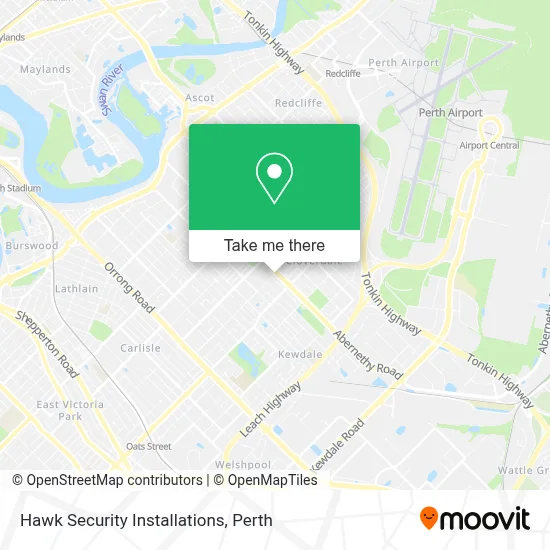 Mapa Hawk Security Installations