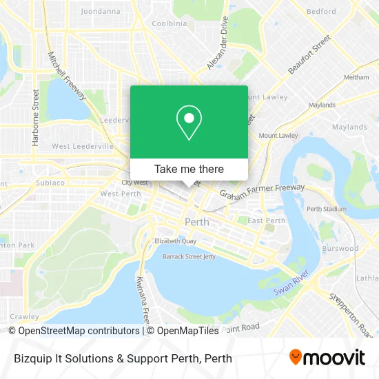 Mapa Bizquip It Solutions & Support Perth