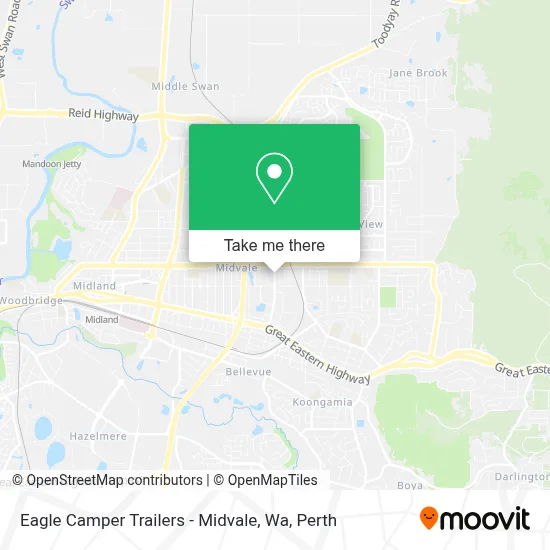 Mapa Eagle Camper Trailers - Midvale, Wa