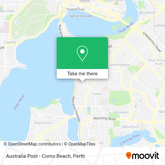Mapa Australia Post - Como Beach