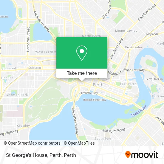 Mapa St George's House, Perth