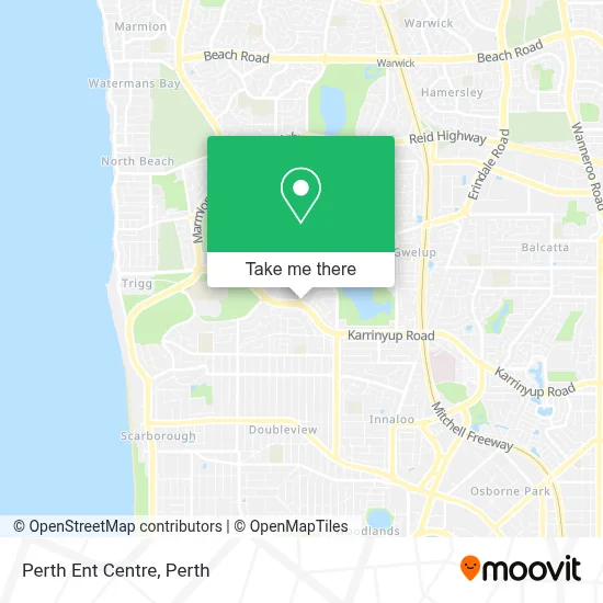Perth Ent Centre map