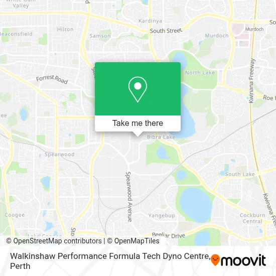 Mapa Walkinshaw Performance Formula Tech Dyno Centre