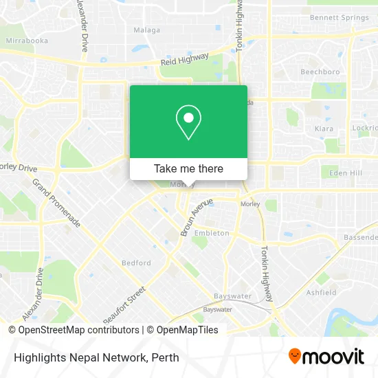 Mapa Highlights Nepal Network