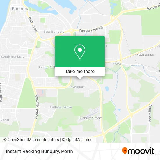 Mapa Instant Racking Bunbury