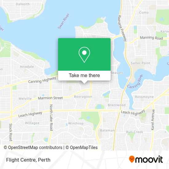 Mapa Flight Centre