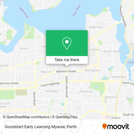 Mapa Goodstart Early Learning Myaree