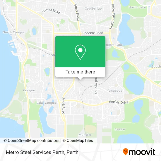 Mapa Metro Steel Services Perth