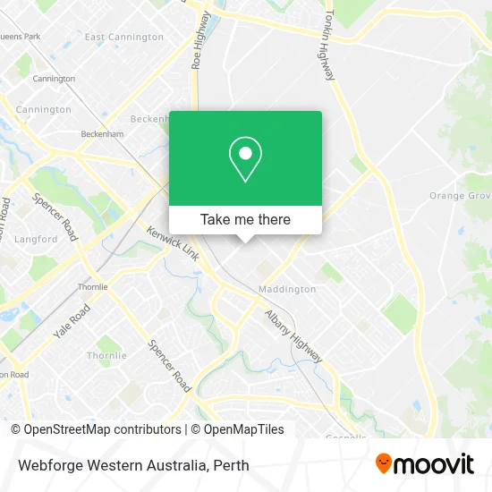 Mapa Webforge Western Australia