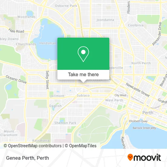 Mapa Genea Perth