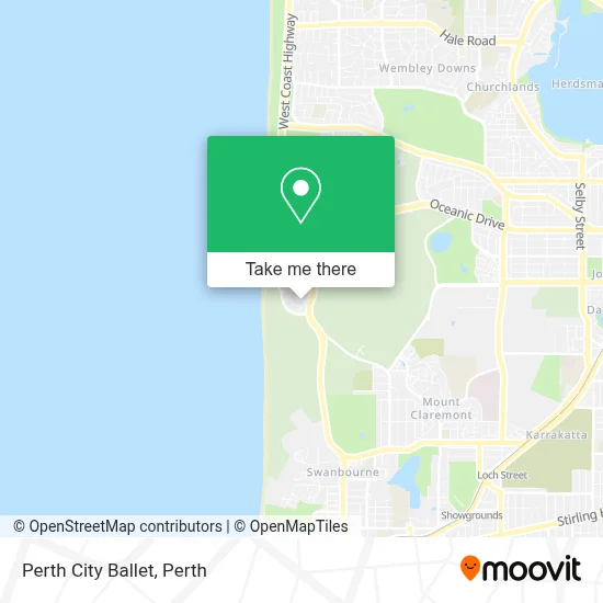 Mapa Perth City Ballet