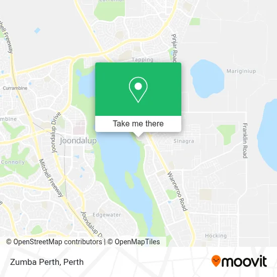Mapa Zumba Perth