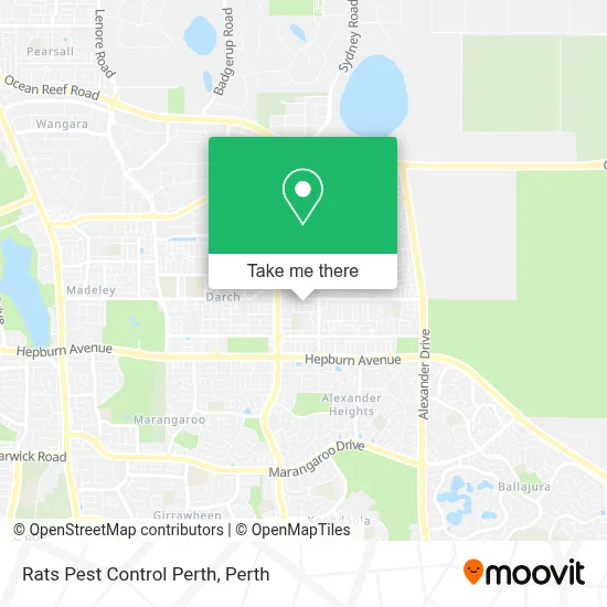 Mapa Rats Pest Control Perth