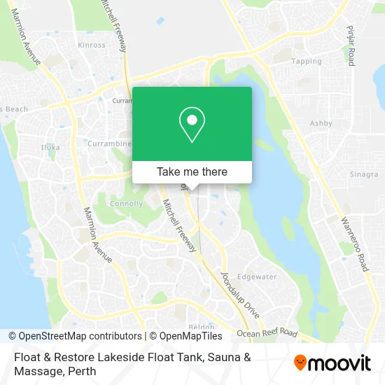 Mapa Float & Restore Lakeside Float Tank, Sauna & Massage