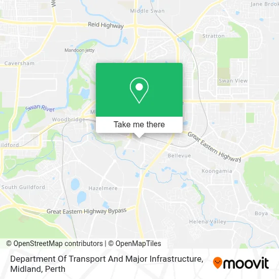 Department Of Transport And Major Infrastructure, Midland map