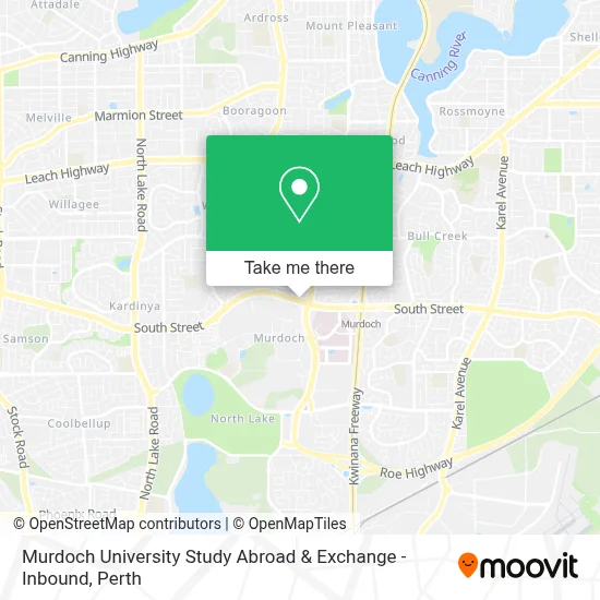 Mapa Murdoch University Study Abroad & Exchange - Inbound