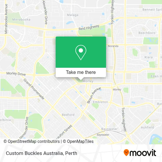 Mapa Custom Buckles Australia