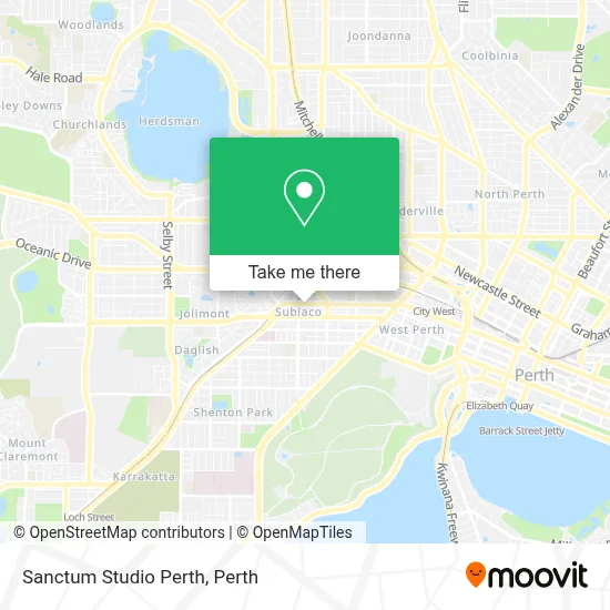 Mapa Sanctum Studio Perth