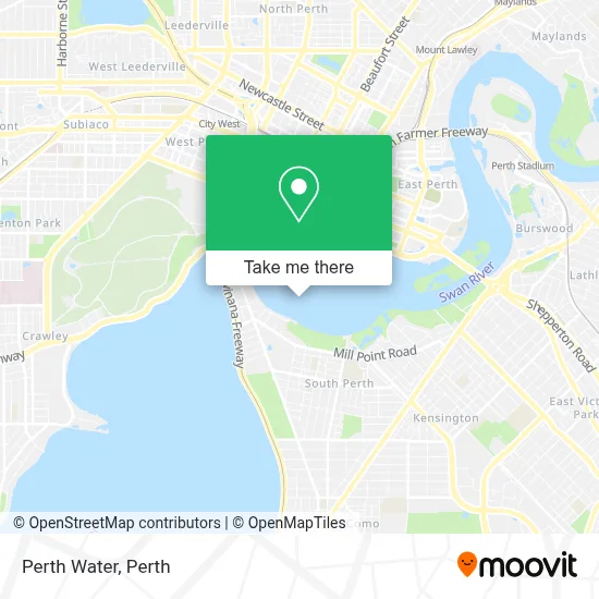 Mapa Perth Water