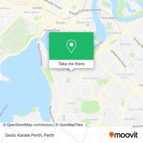 Mapa Seido Karate Perth