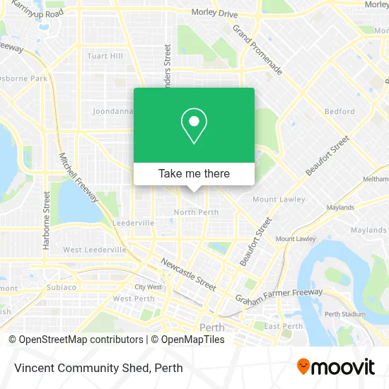 Mapa Vincent Community Shed