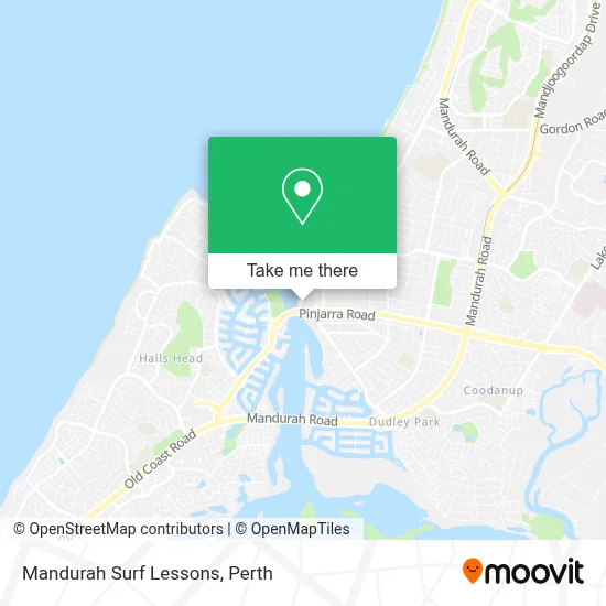 Mapa Mandurah Surf Lessons