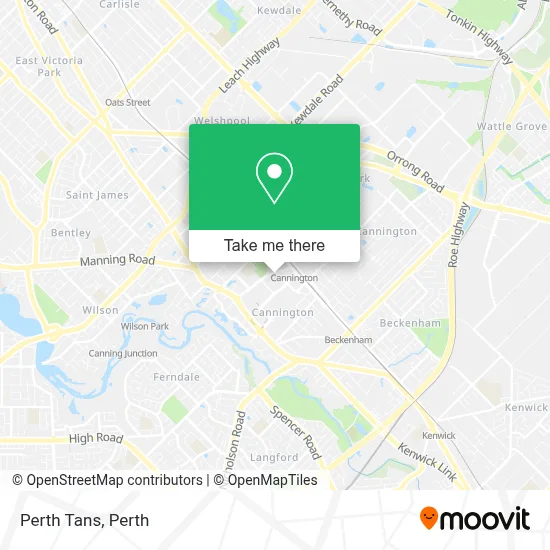 Mapa Perth Tans
