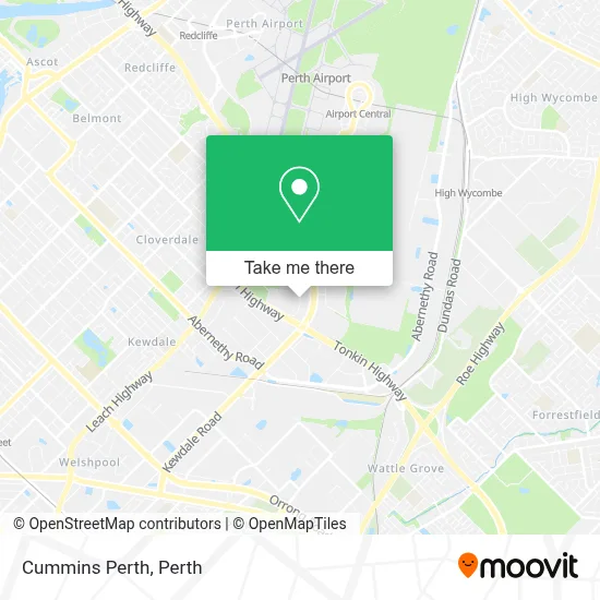 Mapa Cummins Perth