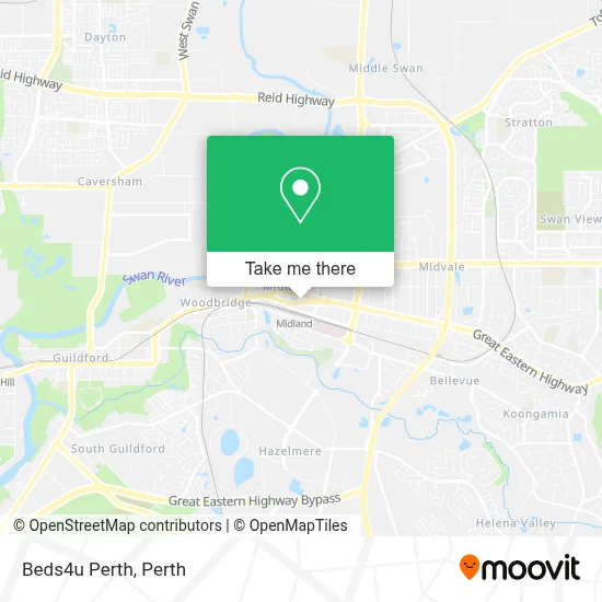 Mapa Beds4u Perth