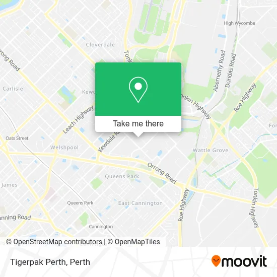 Tigerpak Perth map