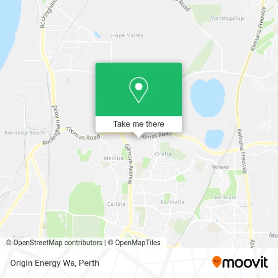 Mapa Origin Energy Wa