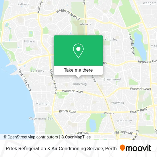 Mapa Prtek Refrigeration & Air Conditioning Service