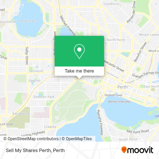 Mapa Sell My Shares Perth