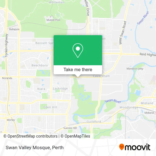 Mapa Swan Valley Mosque