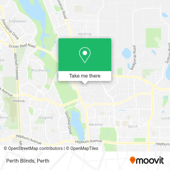 Mapa Perth Blinds