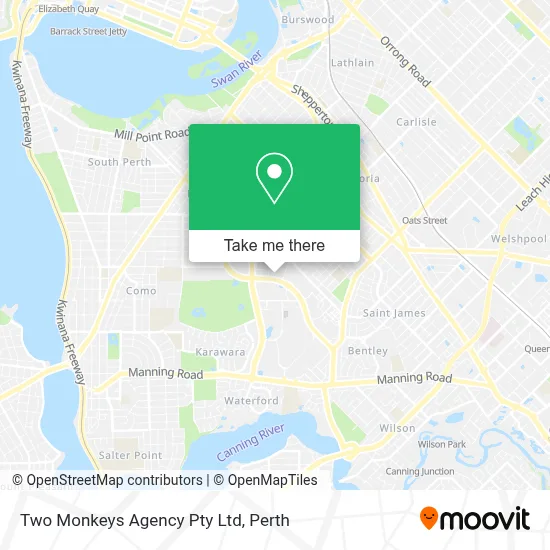 Mapa Two Monkeys Agency Pty Ltd