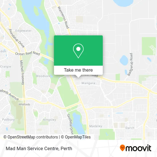 Mapa Mad Man Service Centre