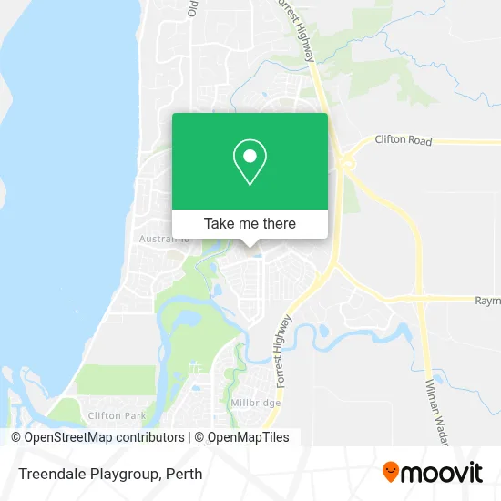 Mapa Treendale Playgroup