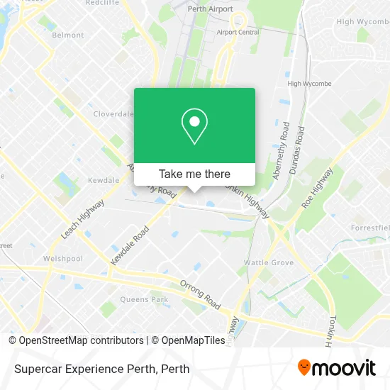 Mapa Supercar Experience Perth