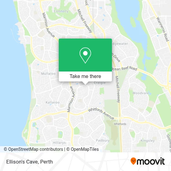 Mapa Ellison's Cave