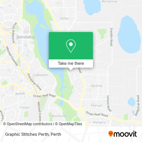 Mapa Graphic Stitches Perth
