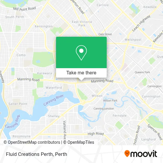 Mapa Fluid Creations Perth