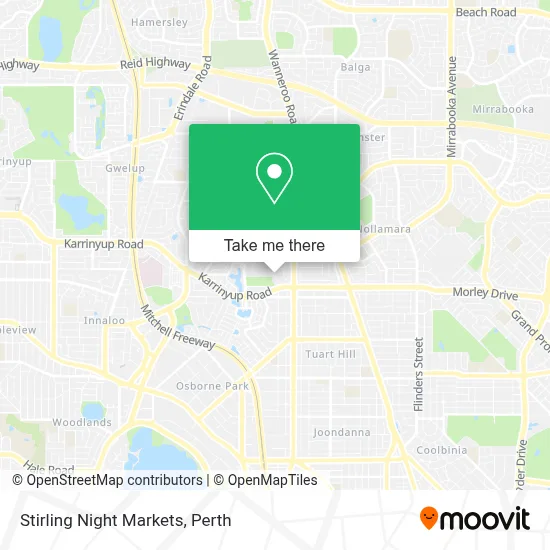 Mapa Stirling Night Markets