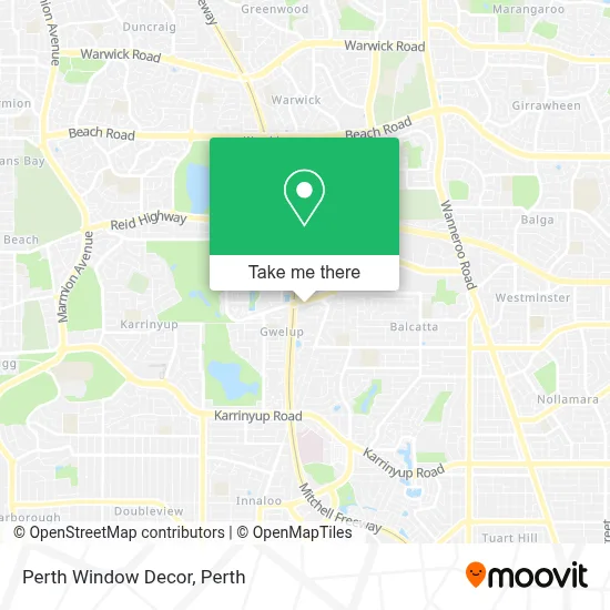 Perth Window Decor map