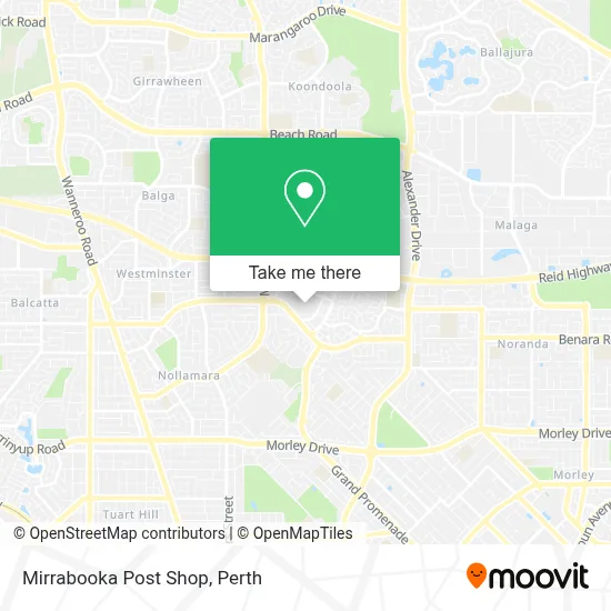 Mapa Mirrabooka Post Shop
