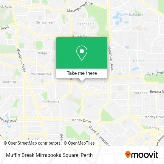 Mapa Muffin Break Mirrabooka Square