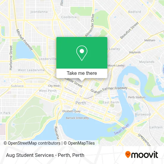 Aug Student Services - Perth map