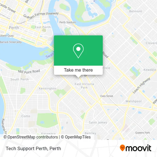 Tech Support Perth map
