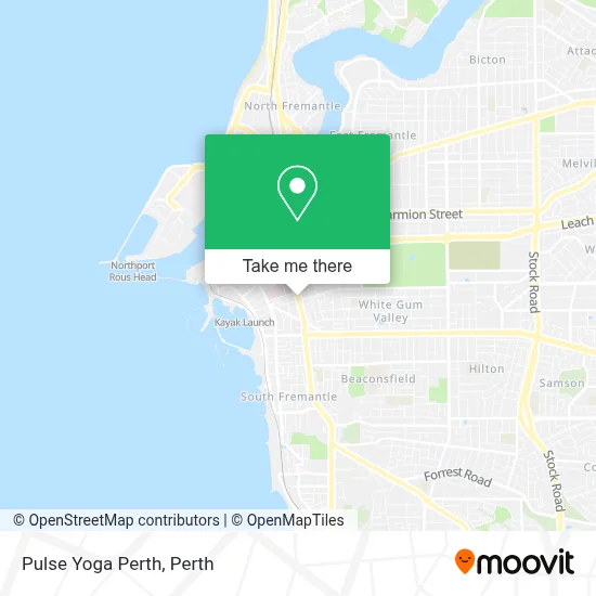 Mapa Pulse Yoga Perth